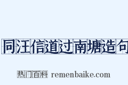 同汪信道过南塘造句是什么意思的图片